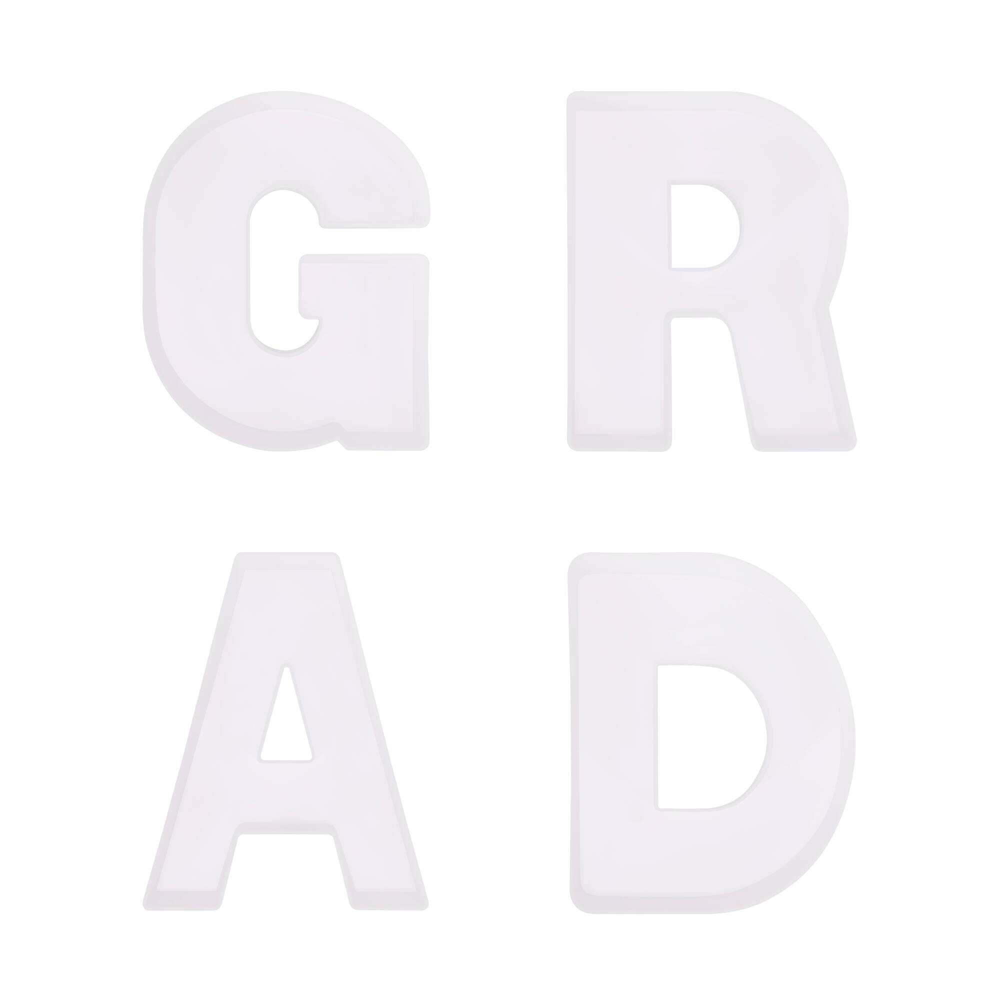 White Grad Plastic Charcuterie Letters by Celebrate It™